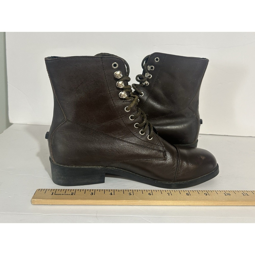Dublin Esteem Leather Brown Boots Sz 7 Prairie Y2K Equestrian Western Victorian - Picture 4 of 11